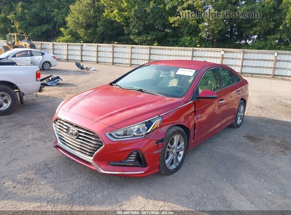 5NPE34AF7JH640864 2018 HYUNDAI SONATA Red Vista tres cuartos delantera izquierda