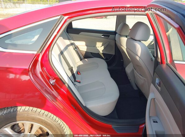 5NPE34AF7JH640864 2018 HYUNDAI SONATA Red Vista de la etiqueta del VIN
