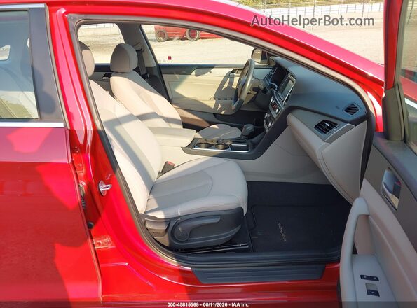 5NPE34AF7JH640864 2018 HYUNDAI SONATA Red Vista interior delantera