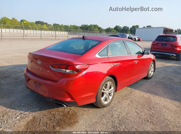 5NPE34AF7JH640864 2018 HYUNDAI SONATA Red Trasero derecho