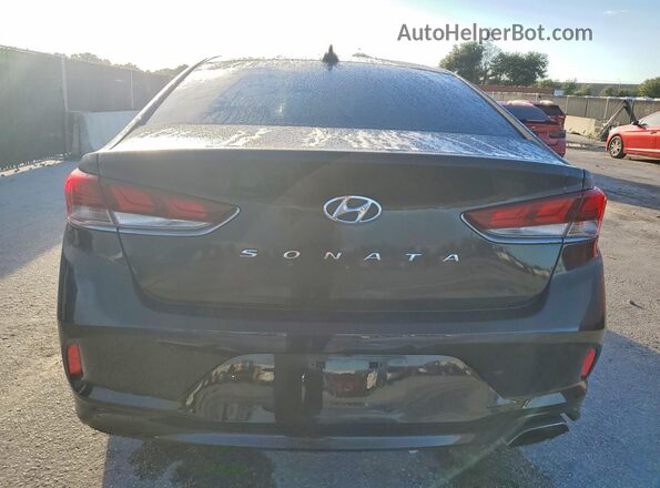 5NPE34AF7JH654277 2018 HYUNDAI SONATA Black Rear view