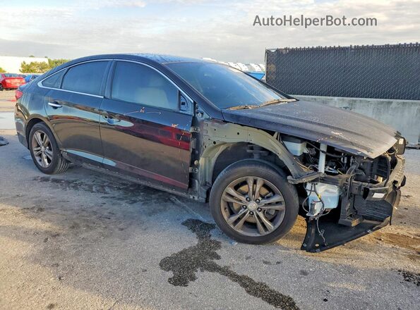 5NPE34AF7JH654277 2018 HYUNDAI SONATA Black Front right