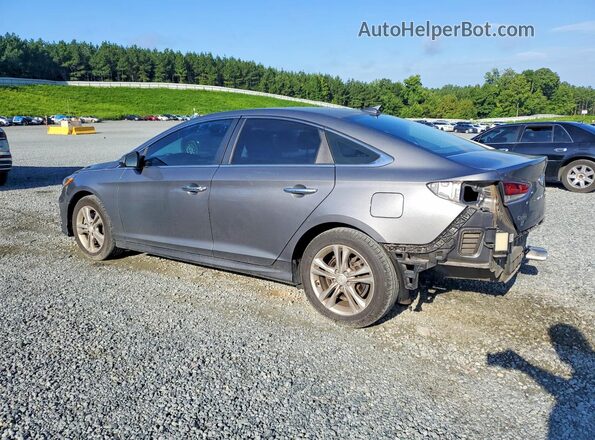 5NPE34AF7JH668471 2018 HYUNDAI SONATA Gray Հետևի ձախ
