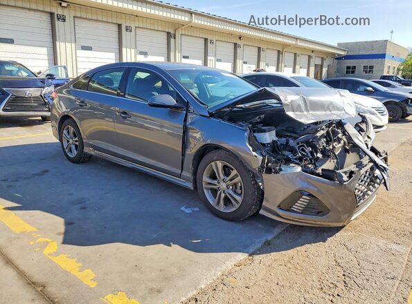 5NPE34AF7JH672827 2018 HYUNDAI SONATA Gray Delantero derecho