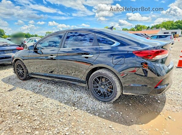 5NPE34AF7JH680247 2018 HYUNDAI SONATA Black Հետևի ձախ
