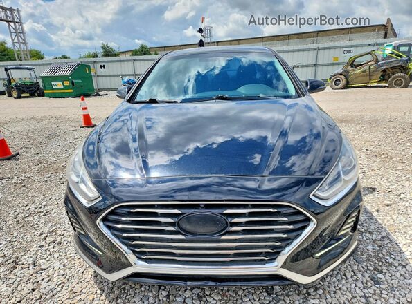 5NPE34AF7JH680247 2018 HYUNDAI SONATA Black Դիմացի տեսք