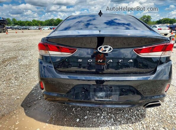 5NPE34AF7JH680247 2018 HYUNDAI SONATA Black Հետևի տեսք