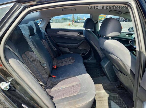 5NPE34AF7JH680247 2018 HYUNDAI SONATA Black Հետևի նստատեղերի տեսք