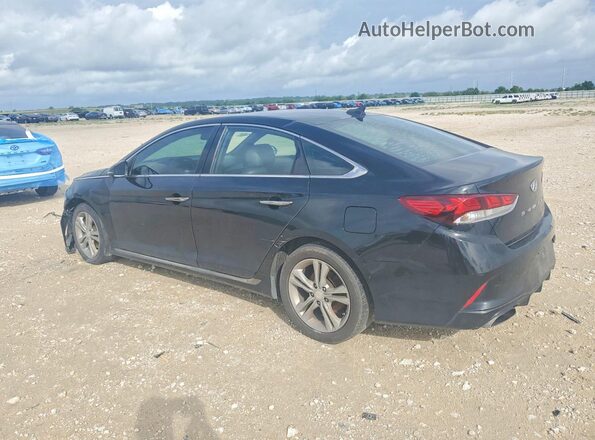 5NPE34AF7JH681138 2018 HYUNDAI SONATA Черный Задняя левая четверть