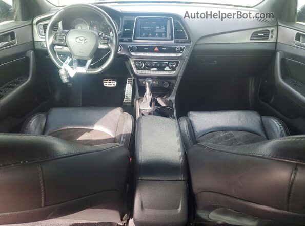 5NPE34AF7JH681138 2018 HYUNDAI SONATA Черный Вид панели приборов