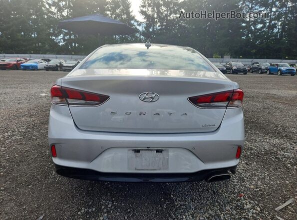 5NPE34AF7JH683424 2018 HYUNDAI SONATA Silver Вид ззаду