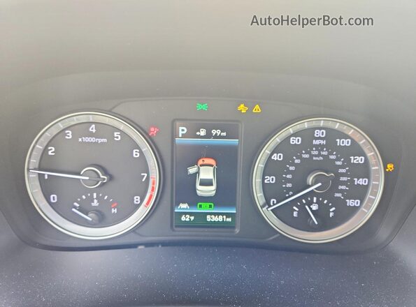 5NPE34AF7JH683424 2018 HYUNDAI SONATA Silver Вид щитка приладів