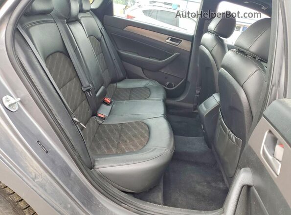 5NPE34AF7JH686503 2018 HYUNDAI SONATA Gray Հետևի նստատեղերի տեսք