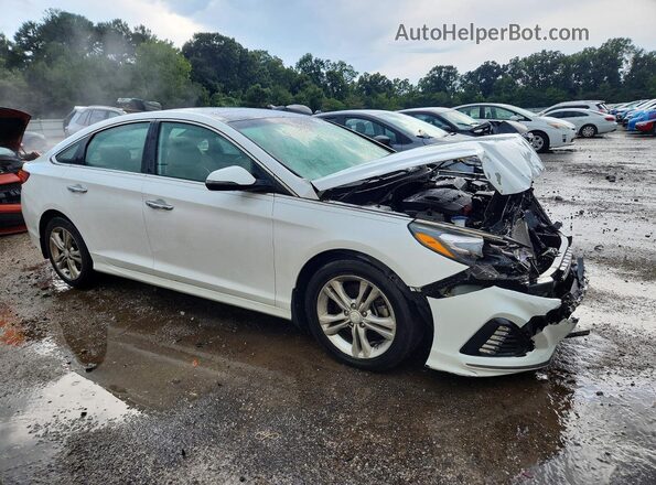 5NPE34AF7JH722786 2018 HYUNDAI SONATA Белый Передняя правая четверть