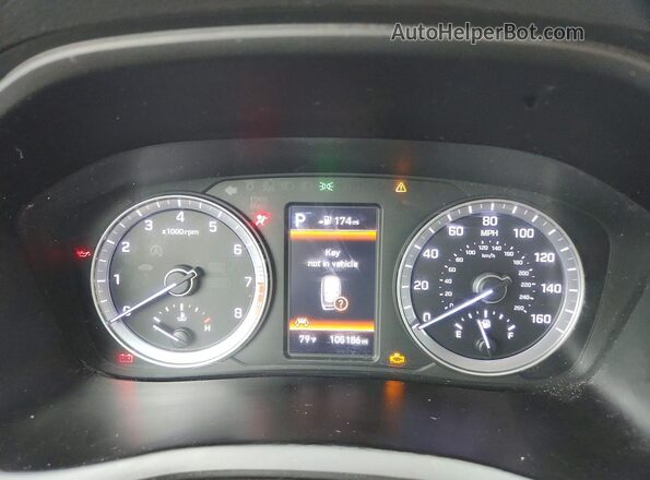 5NPE34AF7JH722786 2018 HYUNDAI SONATA Белый Вид щитка приборов