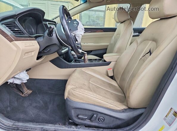 5NPE34AF7JH722786 2018 HYUNDAI SONATA Белый Вид салона спереди