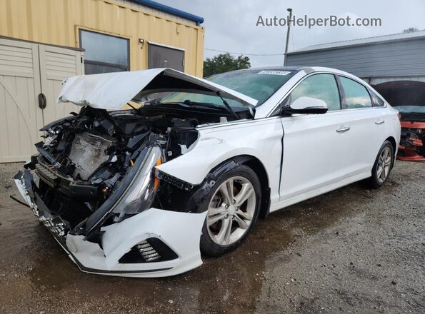 5NPE34AF7JH722786 2018 HYUNDAI SONATA Белый Панорамный вид салона 360°