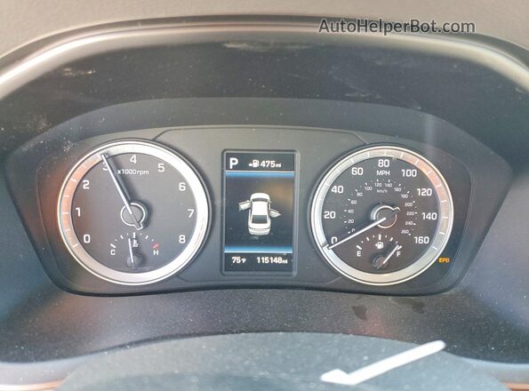 5NPE34AF7JH726210 2018 HYUNDAI SONATA Серебряный Вид щитка приборов