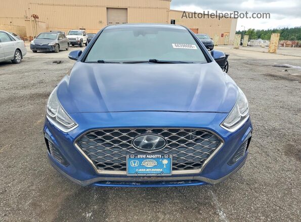 5NPE34AF7KH759791 2019 HYUNDAI SONATA Blue წინა ხედი