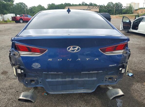 5NPE34AF7KH759791 2019 HYUNDAI SONATA Blue უკანა ხედი