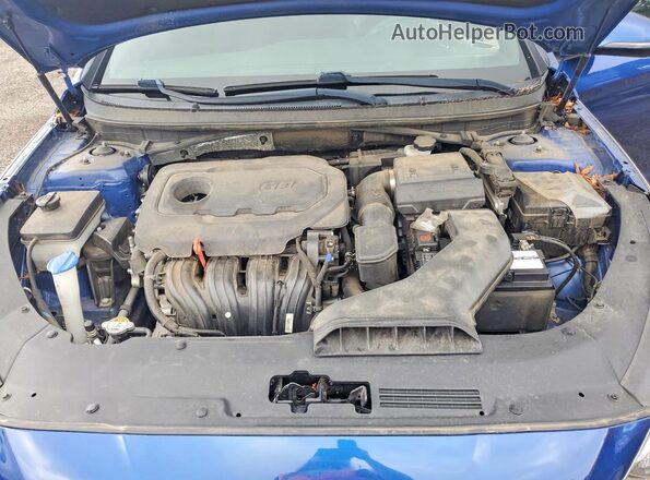 5NPE34AF7KH759791 2019 HYUNDAI SONATA Blue უკანა სალონის ხედი