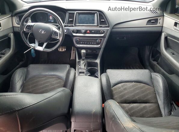 5NPE34AF7KH759791 2019 HYUNDAI SONATA Blue წინა პანელის ხედი