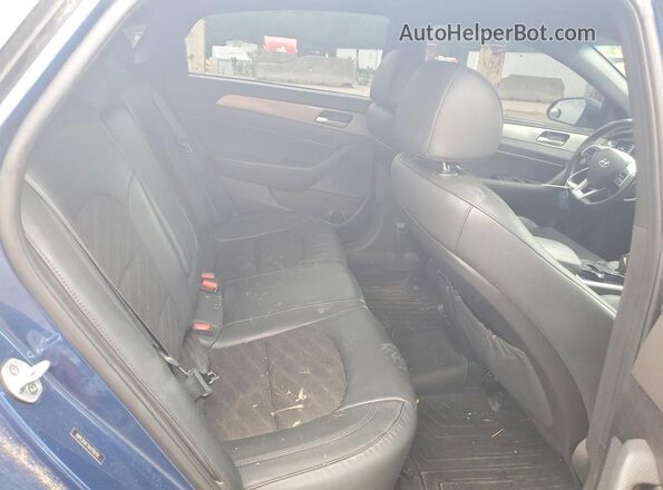 5NPE34AF7KH759791 2019 HYUNDAI SONATA Blue უკანა სავარძლების ხედი