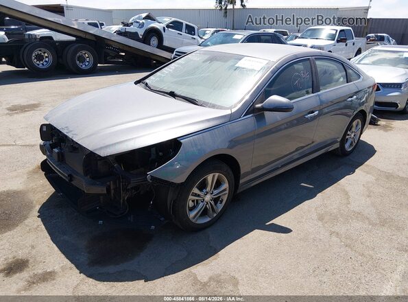 5NPE34AF7KH770273 2019 HYUNDAI SONATA Gray Przód lewy