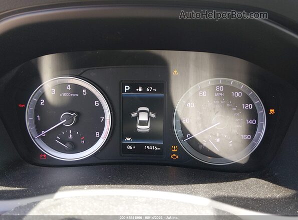 5NPE34AF7KH770273 2019 HYUNDAI SONATA Gray Widok tylnych siedzeń