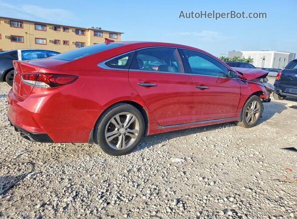 5NPE34AF7KH772461 2019 HYUNDAI SONATA Red Rear right