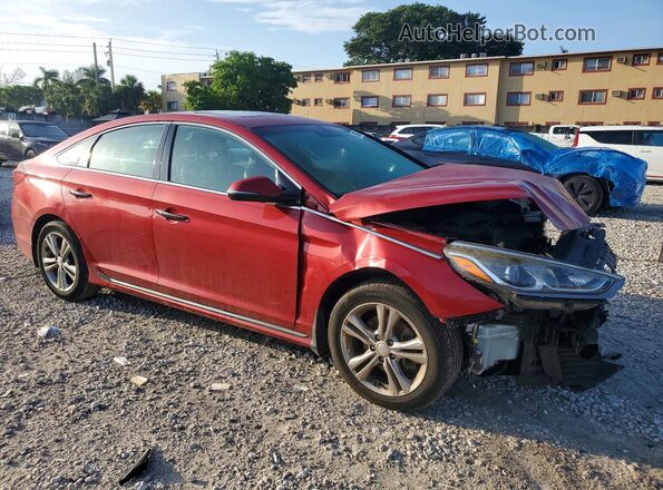 5NPE34AF7KH772461 2019 HYUNDAI SONATA Red Front right