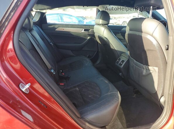 5NPE34AF7KH772461 2019 HYUNDAI SONATA Red Rear seats view