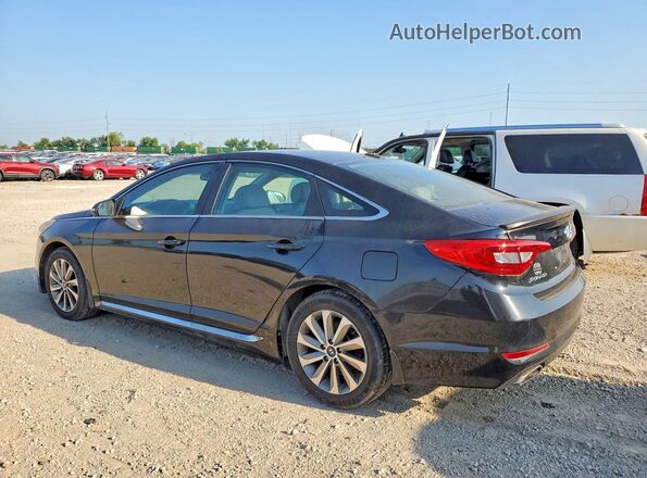 5NPE34AF8GH266757 2016 HYUNDAI SONATA Black Հետևի ձախ
