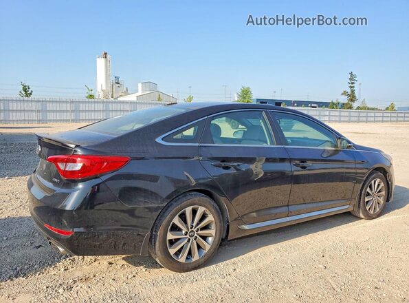5NPE34AF8GH266757 2016 HYUNDAI SONATA Black Հետևի աջ