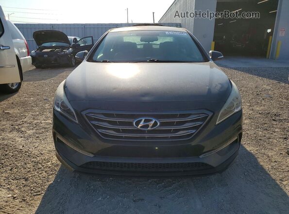 5NPE34AF8GH266757 2016 HYUNDAI SONATA Black Դիմացի տեսք