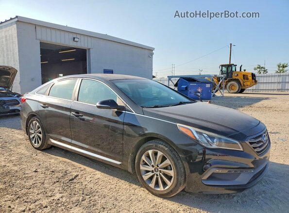 5NPE34AF8GH266757 2016 HYUNDAI SONATA Black Առջևի աջ