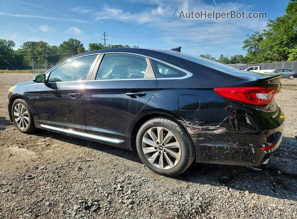 5NPE34AF8GH279010 2016 HYUNDAI SONATA Black უკანა მარცხენა