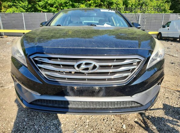 5NPE34AF8GH279010 2016 HYUNDAI SONATA Black წინა სალონის ხედი