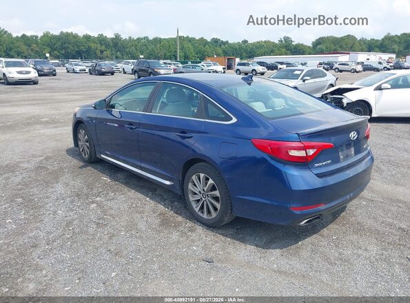 5NPE34AF8GH300163 2016 HYUNDAI SONATA Blue Rear left