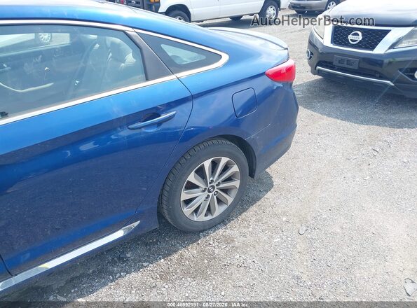 5NPE34AF8GH300163 2016 HYUNDAI SONATA Blue Front view