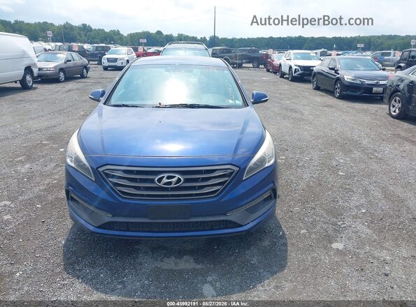 5NPE34AF8GH300163 2016 HYUNDAI SONATA Blue Instrument cluster view