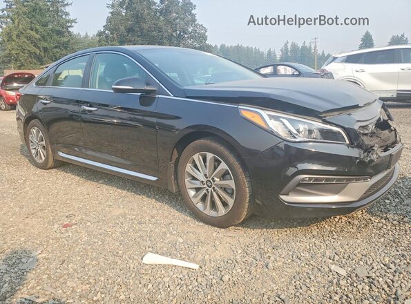 5NPE34AF8GH336368 2016 HYUNDAI SONATA Black Front right