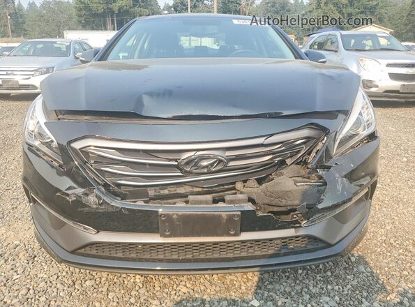5NPE34AF8GH336368 2016 HYUNDAI SONATA Black Front view