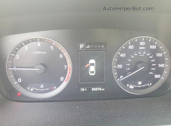 5NPE34AF8GH336368 2016 HYUNDAI SONATA Black Instrument cluster view