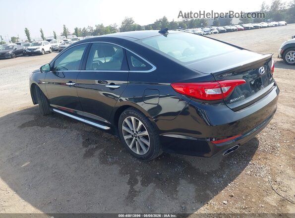 5NPE34AF8GH398689 2016 HYUNDAI SONATA Black Trasero izquierdo