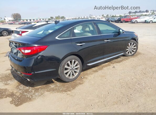 5NPE34AF8GH398689 2016 HYUNDAI SONATA Black Trasero derecho