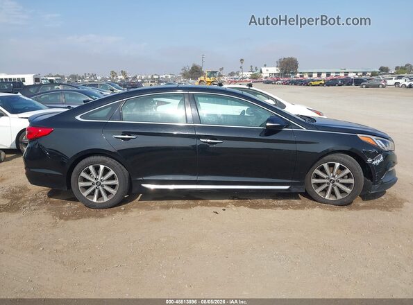 5NPE34AF8GH398689 2016 HYUNDAI SONATA Black Vista interior trasera
