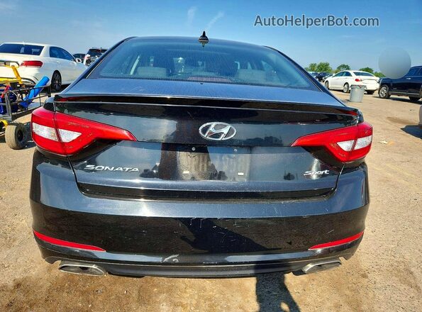 5NPE34AF8GH411344 2016 HYUNDAI SONATA Black უკანა ხედი