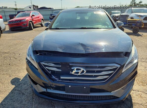 5NPE34AF8GH411344 2016 HYUNDAI SONATA Black წინა ხედი