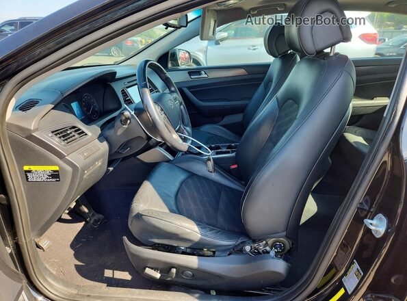5NPE34AF8GH411344 2016 HYUNDAI SONATA Black წინა სალონის ხედი
